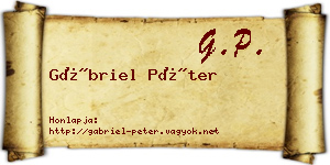 Gábriel Péter névjegykártya